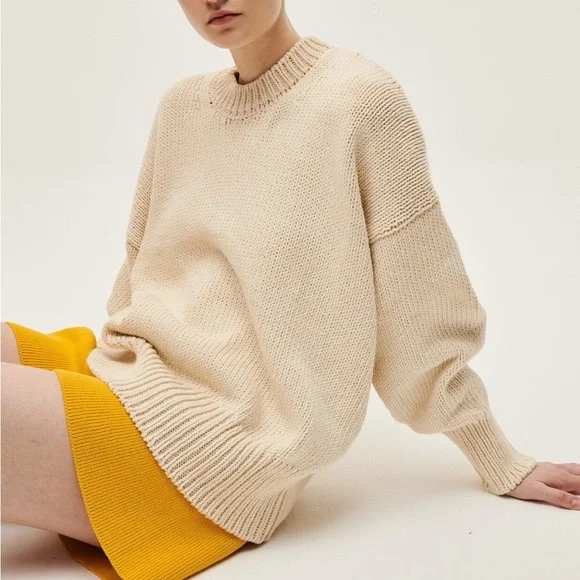 Babaa Cream Crew Neck Sweater - Picture 5 of 9